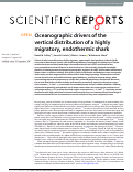 Cover page: Oceanographic drivers of the vertical distribution of a highly migratory, endothermic shark.