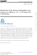 Cover page: Measurement of the inclusive isolated-photon cross section in pp collisions at s = 13 TeV using 36 fb−1 of ATLAS data