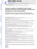 Cover page: Prospective comparison of longitudinal change in hepatic proton density fat fraction (PDFF) estimated by magnitude-based MRI (MRI-M) and complex-based MRI (MRI-C)