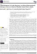 Cover page: Trimethylamine N-Oxide Response to a Mixed Macronutrient Tolerance Test in a Cohort of Healthy United States Adults.