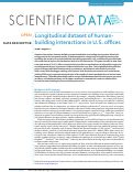 Cover page: Longitudinal dataset of human-building interactions in U.S. offices