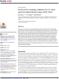 Cover page: Protocol for creating a dataset of U.S. state alcohol-related firearm laws 2000-2022.