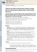 Cover page: Subjective and objective binge eating in relation to eating disorder symptomatology, negative affect, and personality dimensions