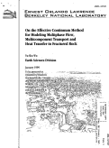 Cover page: On the Effective Continuum Method for Modeling Multiphase Flow, Multicomponent Transport and Heat Transfer in Fractured Rock