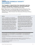 Cover page: The E-cigarette or Vaping Product Use–Associated Lung Injury Epidemic: Pathogenesis, Management, and Future Directions: An Official American Thoracic Society Workshop Report