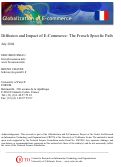 Cover page: Diffusion and Impact of E-Commerce: The French Specific Path