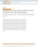 Cover page: Integrated nano-opto-electro-mechanical sensor for spectrometry and nanometrology