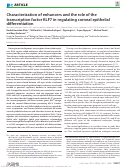 Cover page: Characterization of enhancers and the role of the transcription factor KLF7 in regulating corneal epithelial differentiation