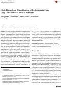 Cover page: High-Throughput Classification of Radiographs Using Deep Convolutional Neural Networks