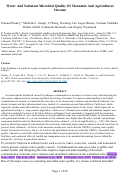 Cover page: Water and Sediment Microbial Quality of Mountain and Agricultural Streams.