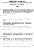 Cover page: Bibliography of the Scripps Institution of Oceanography Reference Series 1994