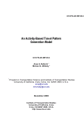 Cover page: An Activity-Based Travel Pattern Generation Model
