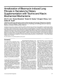 Cover page: Amelioration of bleomycin-induced lung fibrosis in hamsters by dietary supplementation with taurine and niacin: biochemical mechanisms.