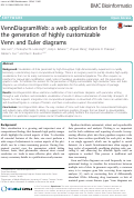 Cover page: VennDiagramWeb: a web application for the generation of highly customizable Venn and Euler diagrams