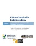 Cover page: Caltrans Sustainable Freight Academy