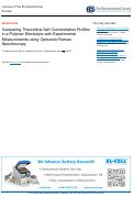 Cover page: Comparing Theoretical Salt Concentration Profiles in a Polymer Electrolyte with Experimental Measurements using Operando Raman Spectroscopy