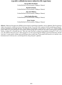 Cover page: A positive attitude increases subjective life expectancy