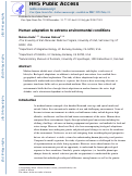 Cover page: Human adaptation to extreme environmental conditions.