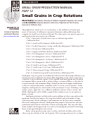 Cover page: Small Grain Production Pt 12: Small Grains in Crop Rotations