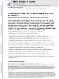 Cover page: Guidelines of care for the management of atopic dermatitis: section 3. Management and treatment with phototherapy and systemic agents.