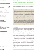 Cover page: Minimal variation in eutherian brain growth rates during fetal neurogenesis