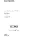 Cover page: A Five-Year Development Plan for the California Aviation Database