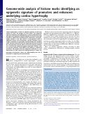 Cover page: Genome-wide analysis of histone marks identifying an epigenetic signature of promoters and enhancers underlying cardiac hypertrophy