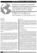 Cover page: Economic evaluation of hormonal therapies for postmenopausal women with estrogen receptor–positive early breast cancer in Canada