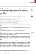 Cover page: Single nucleus RNA-sequencing integrated into risk variant colocalization discovers 17 cell-type-specific abdominal obesity genes for metabolic dysfunction-associated steatotic liver disease.