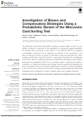 Cover page: Investigation of Biases and Compensatory Strategies Using a Probabilistic Variant of the Wisconsin Card Sorting Test