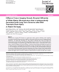 Cover page: Diffusion Tensor Imaging Reveals Elevated Diffusivity of White Matter Microstructure that Is Independently Associated with Long-Term Outcome after Mild Traumatic Brain Injury: A TRACK-TBI Study