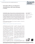 Cover page: Synergistic efficacy of ultrasound, sonosensitizers and chemotherapy: a review