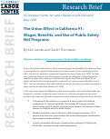 Cover page: The Union Effect in California #1: Wages, Benefits, and Use of Public Safety Net Programs
