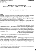 Cover page: Multiple Uric Acid Bladder Stones: Clinical Presentation and Endoscopic Management