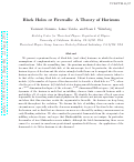Cover page: Black holes or firewalls: A theory of horizons