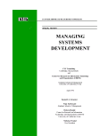 Cover page: Managing Systems Development