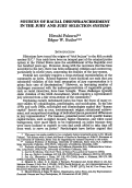 Cover page: Sources of Racial Disenfranchisement in the Jury and Jury Selection System