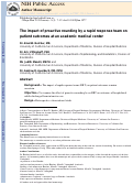 Cover page: Impact of proactive rounding by a rapid response team on patient outcomes at an academic medical center