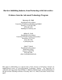 Cover page: Barriers Inhibiting Industry from Partnering with Universities: Evidence from the Advanced Technology Program