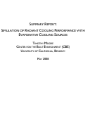 Cover page: Simulation of radiant cooling performance with evaporative cooling sources
