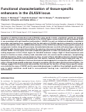 Cover page: Functional characterization of tissue-specific enhancers in the DLX5/6 locus