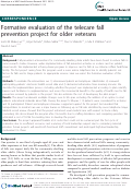 Cover page: Formative evaluation of the telecare fall prevention project for older veterans