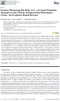 Cover page: Factors Obscuring the Role of E. coli from Domestic Animals in the Global Antimicrobial Resistance Crisis: An Evidence-Based Review