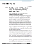 Cover page: Tracking SARS-COV-2 variants using Nanopore sequencing in Ukraine in 2021