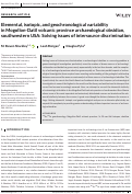 Cover page: Elemental, isotopic, and geochronological variability in Mogollon‐Datil volcanic province archaeological obsidian, southwestern USA: Solving issues of intersource discrimination