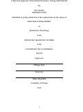 Cover page: A Bayesian Approach: Measurement Invariance Testing and Prediction