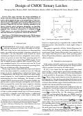 Cover page: Design of CMOS ternary latches