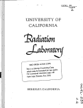 Cover page: Summary of the Research Progress Meeting Dec. 9, 1948