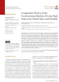 Cover page: Comparative Review of the Socioeconomic Burden of Lower Back Pain in the United States and Globally.