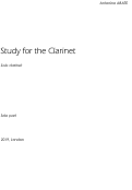 Cover page: Study for the Clarinet